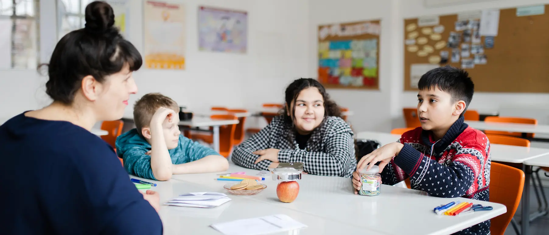 The Fellows support the students in their daily life at school.