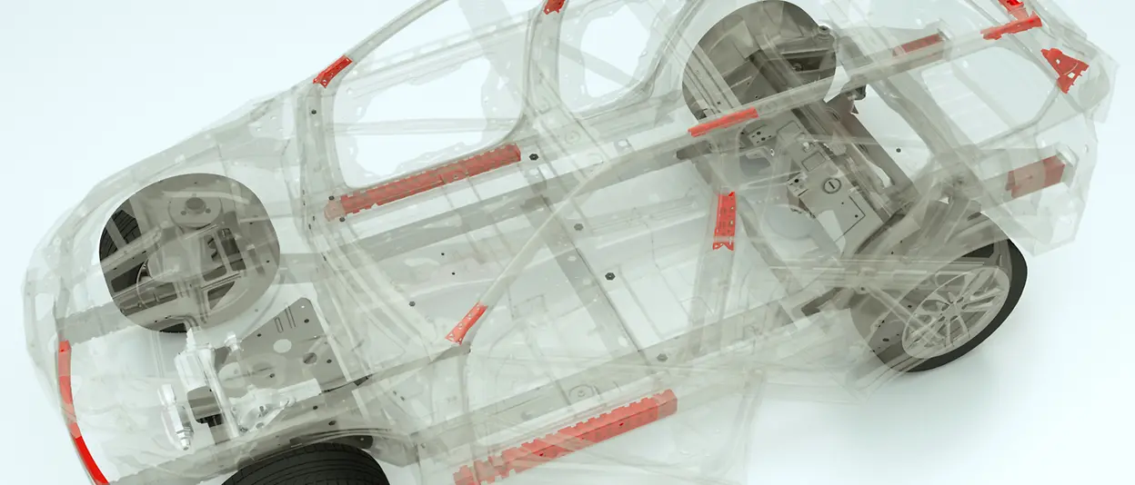 Transparent shell of car body