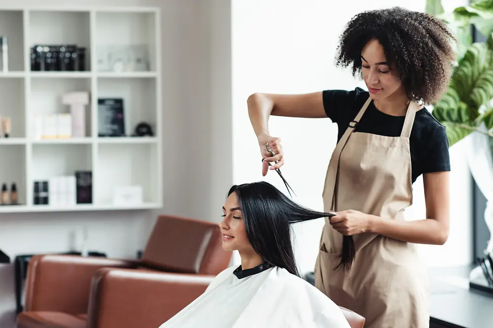 Stylist Cutting Hair