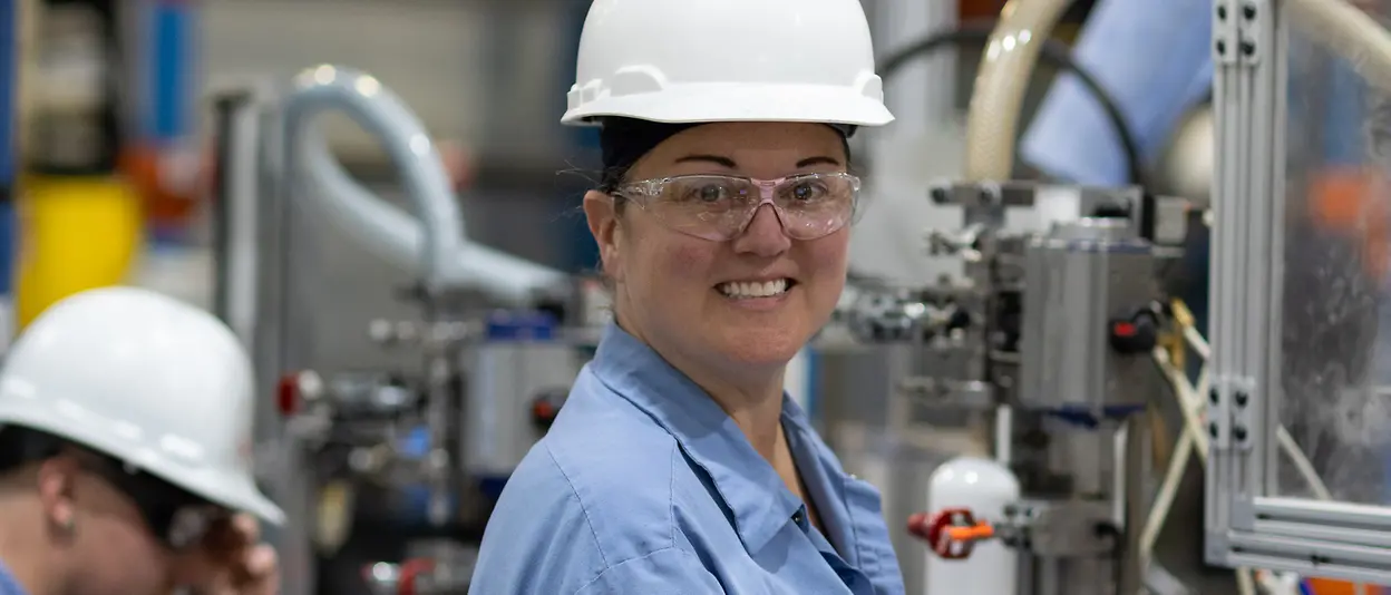 Woman smiling at camera