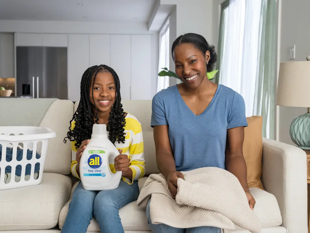 mother and daughter smiling