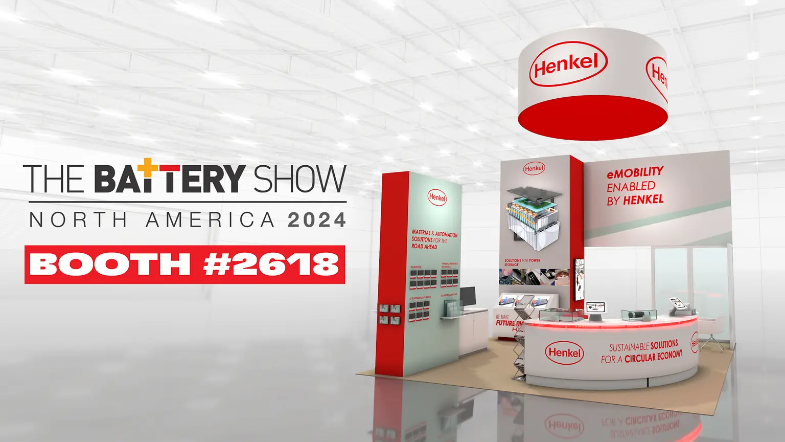 
Sneak Preview of Henkel Booth at Battery Show North America 2024.