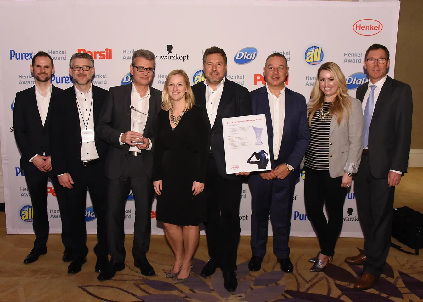 
Best Innovation Contributor Beauty Care / Clariant (winner): Kevin Mutch, Gregor Keil, Ralf Zerrer, Lisa Gandolfi, Christian Vang, Nicola Garuccio, Jamie Gaynor, Thomas Förster