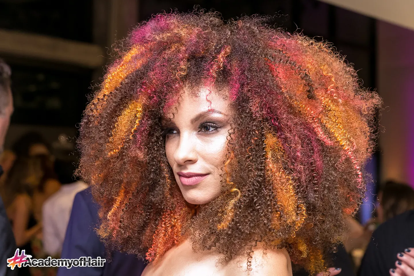 One of the Henkel #AcademyofHair models shows her style on the runway at the opening of the facility on June 14, 2018.